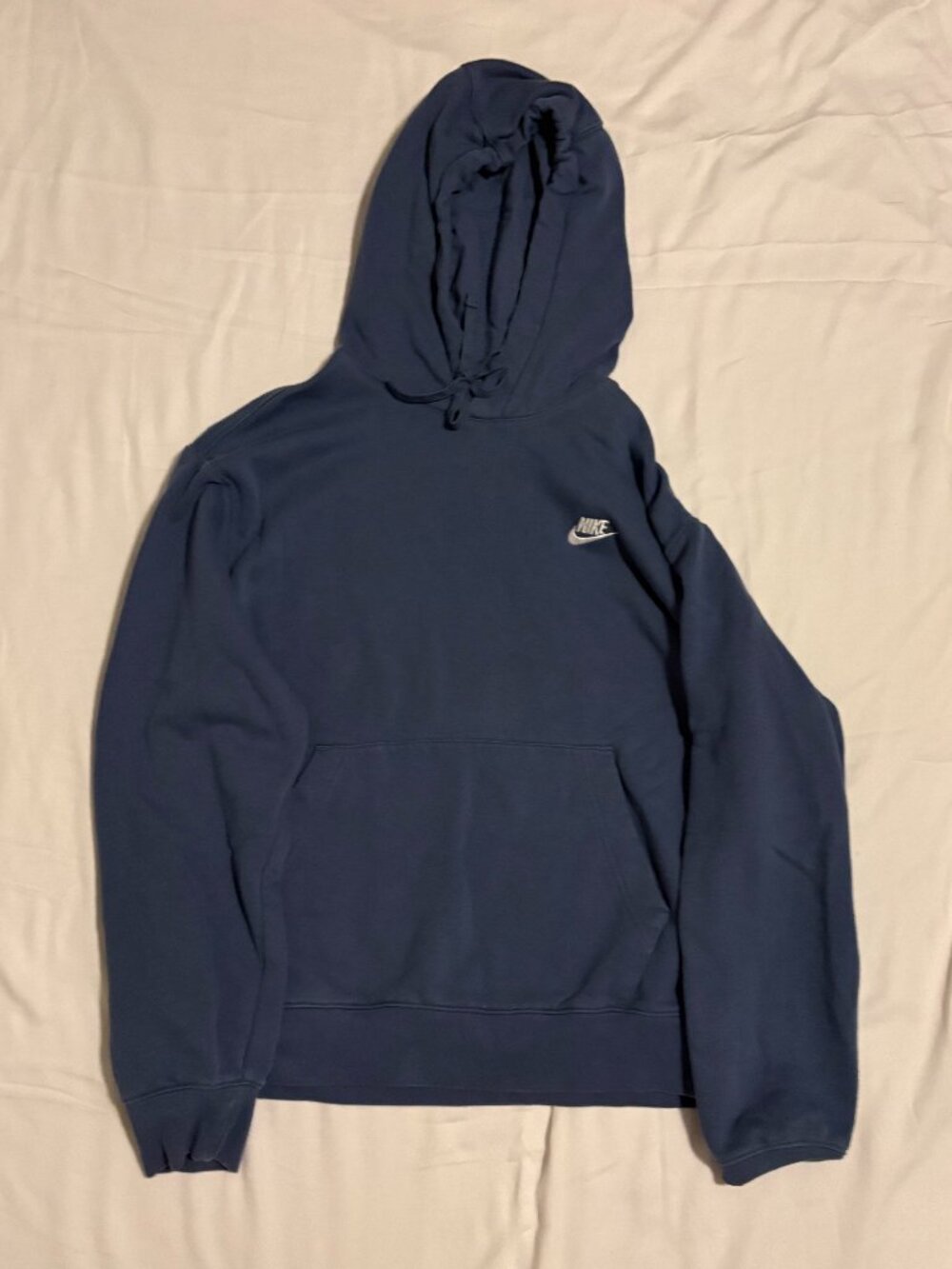 Nike Club Fleece Pullover Hoodie - Navy - Size M